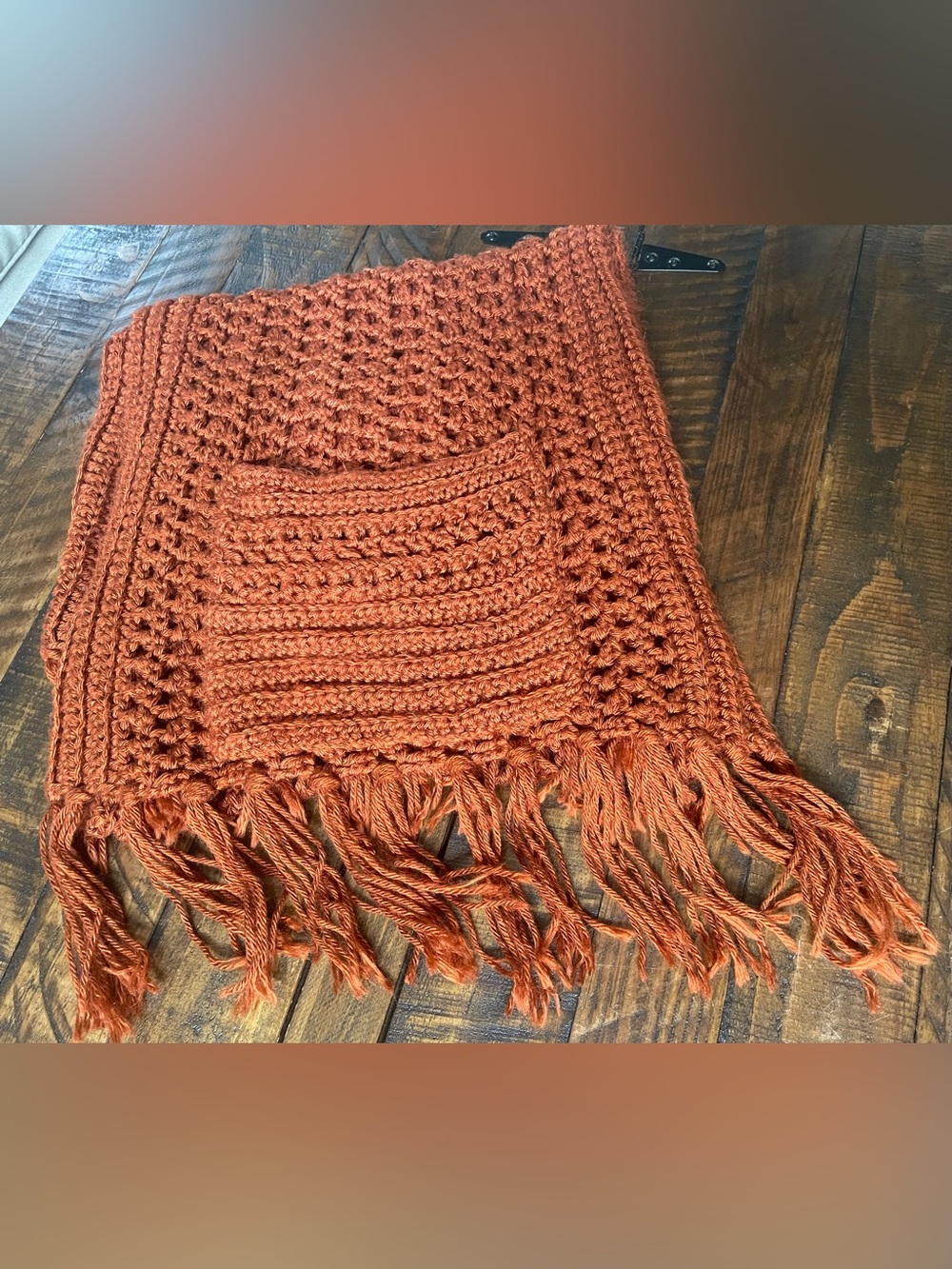 Pocket Scarf - Rust/Brown Color - Picture 2 of 2